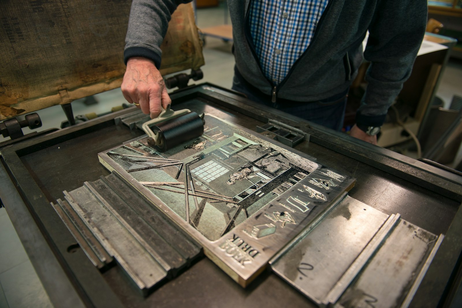 A letterpress machine